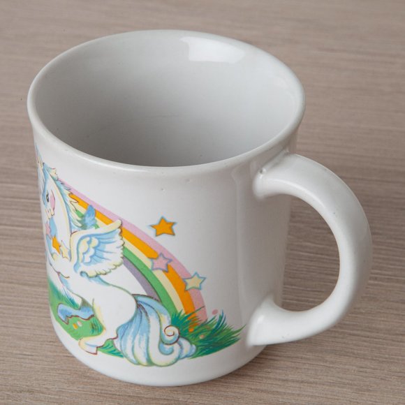 VTG 80s Wallace Berrie Pegasus Rainbow Butterfly Coffee Mug 1982 Fantasy #4907 - Picture 8 of 16